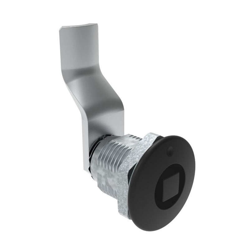 SOUTHCO Quarter-Turn Cam Latch, 8 mm Square, 34mm (1.34 in) Grip, Not Sealed, Zinc Alloy, Powder Coat, Black [E5-2-055-140]