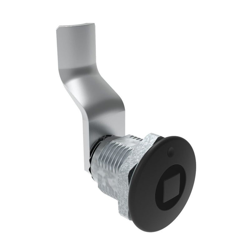 SOUTHCO Quarter-Turn Cam Latch, 8 mm Square, 36mm (1.42 in) Grip, Not Sealed, Zinc Alloy, Powder Coat, Black [E5-2-055-150]