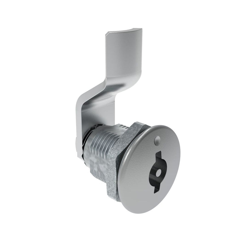 SOUTHCO Quarter-Turn Cam Latch, 3 mm Double Bitted Recess, 8mm (.31 in) Grip, Sealed, Zinc Alloy, Chrome Plated, Bright [E5-2-061-011]