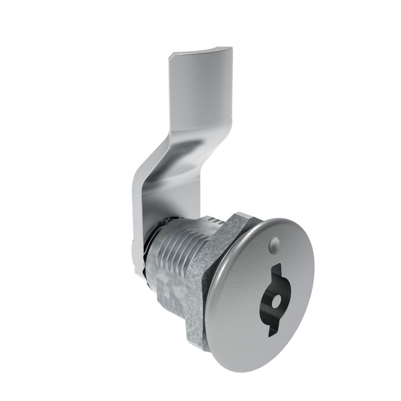 SOUTHCO Quarter-Turn Cam Latch, 3 mm Double Bitted Recess, 12mm (.47 in) Grip, Sealed, Zinc Alloy, Chrome Plated, Bright [E5-2-061-031]