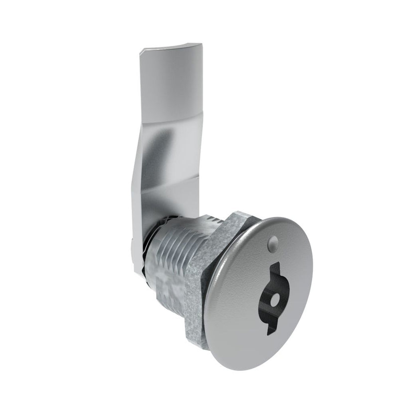 SOUTHCO Quarter-Turn Cam Latch, 3 mm Double Bitted Recess, 20mm (.79 in) Grip, Sealed, Zinc Alloy, Chrome Plated, Bright [E5-2-061-071]