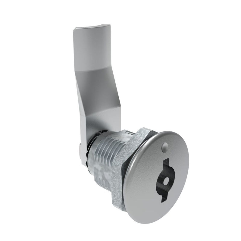 SOUTHCO Quarter-Turn Cam Latch, 3 mm Double Bitted Recess, 26mm (1.02 in) Grip, Sealed, Zinc Alloy, Chrome Plated, Bright [E5-2-061-101]