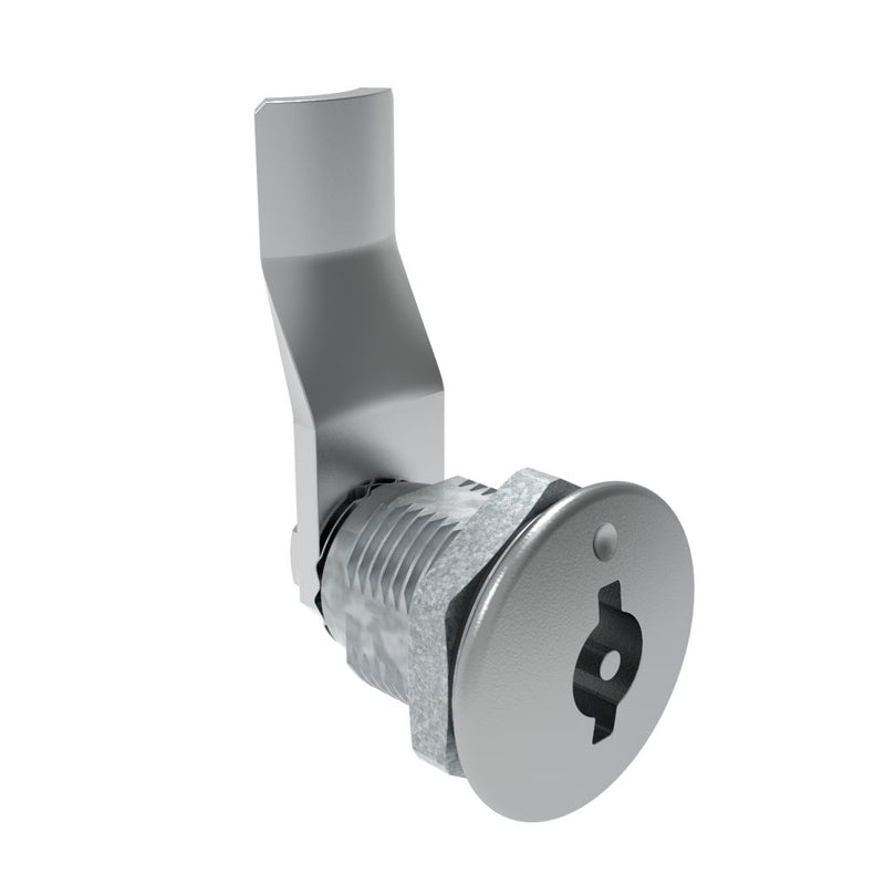 SOUTHCO Quarter-Turn Cam Latch, 3 mm Double Bitted Recess, 28mm (1.10 in) Grip, Sealed, Zinc Alloy, Chrome Plated, Bright [E5-2-061-111]
