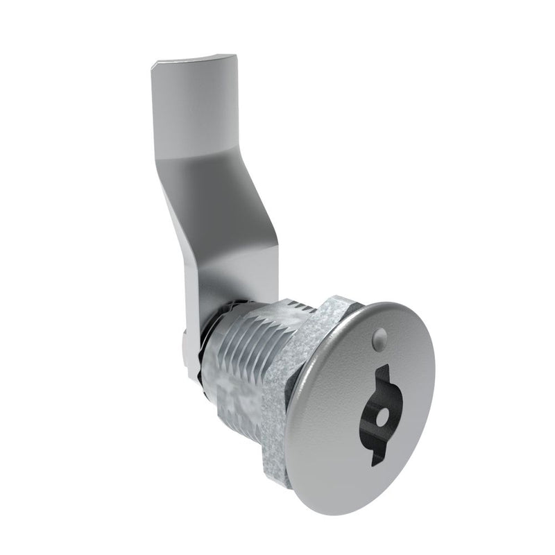 SOUTHCO Quarter-Turn Cam Latch, 3 mm Double Bitted Recess, 30mm (1.18 in) Grip, Not Sealed, Zinc Alloy, Chrome Plated, Bright [E5-2-061-120]