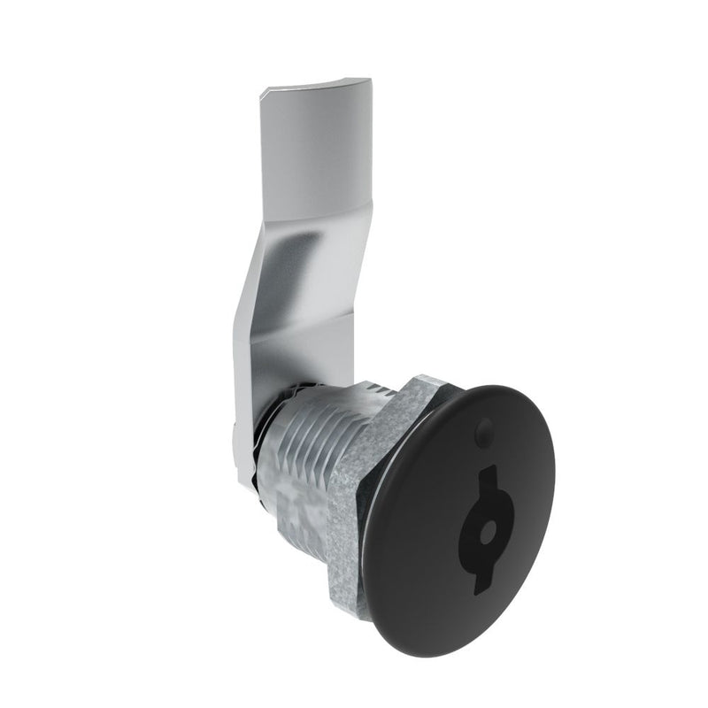 SOUTHCO Quarter-Turn Cam Latch, 3 mm Double Bitted Recess, 18mm (.71 in) Grip, Sealed, Zinc Alloy, Powder Coat, Black [E5-2-065-061]
