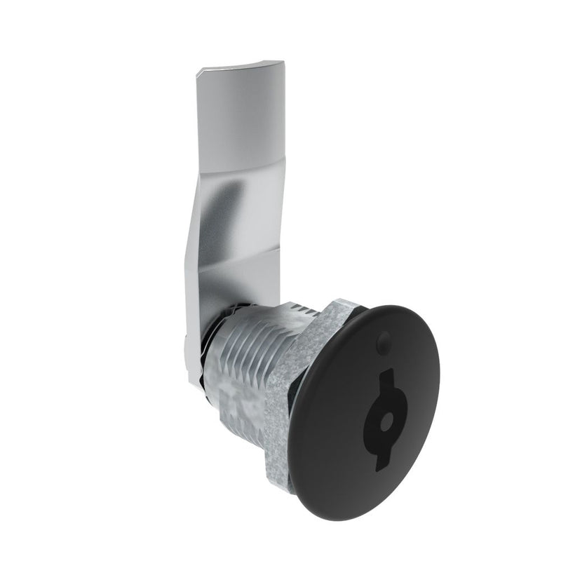 SOUTHCO Quarter-Turn Cam Latch, 3 mm Double Bitted Recess, 20mm (.79 in) Grip, Not Sealed, Zinc Alloy, Powder Coat, Black [E5-2-065-070]