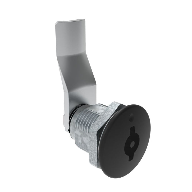 SOUTHCO Quarter-Turn Cam Latch, 3 mm Double Bitted Recess, 28mm (1.10 in) Grip, Sealed, Zinc Alloy, Powder Coat, Black [E5-2-065-111]