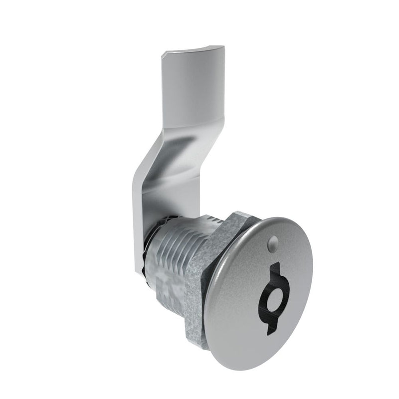 SOUTHCO Quarter-Turn Cam Latch, 5 mm Double Bitted Recess, 14mm (.55 in) Grip, Sealed, Zinc Alloy, Chrome Plated, Bright [E5-2-071-041]