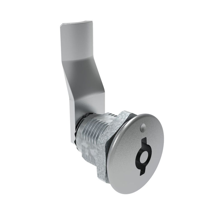 SOUTHCO Quarter-Turn Cam Latch, 5 mm Double Bitted Recess, 28mm (1.10 in) Grip, Sealed, Zinc Alloy, Chrome Plated, Bright [E5-2-071-111]