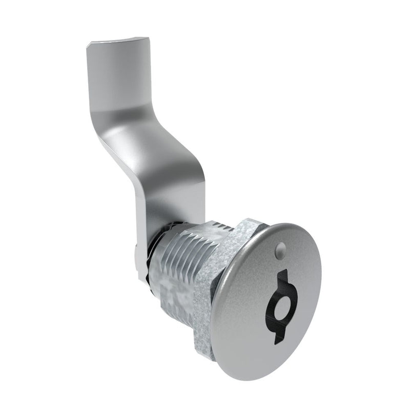 SOUTHCO Quarter-Turn Cam Latch, 5 mm Double Bitted Recess, 38mm (1.50 in) Grip, Not Sealed, Zinc Alloy, Chrome Plated, Bright [E5-2-071-160]