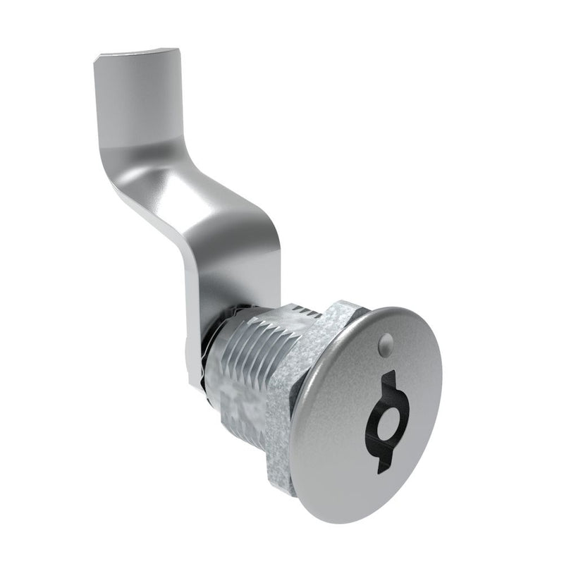 SOUTHCO Quarter-Turn Cam Latch, 5 mm Double Bitted Recess, 44mm (1.73 in) Grip, Not Sealed, Zinc Alloy, Chrome Plated, Bright [E5-2-071-190]