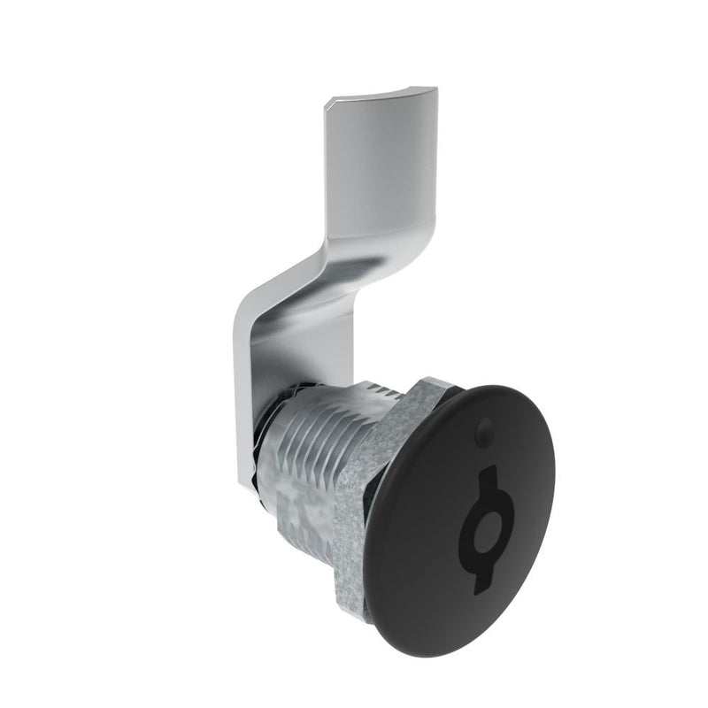 SOUTHCO Quarter-Turn Cam Latch, 5 mm Double Bitted Recess, 8mm (.31 in) Grip, Not Sealed, Zinc Alloy, Powder Coat, Black [E5-2-075-010]