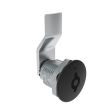 SOUTHCO Quarter-Turn Cam Latch, 5 mm Double Bitted Recess, 14mm (.55 in) Grip, Not Sealed, Zinc Alloy, Powder Coat, Black [E5-2-075-040]
