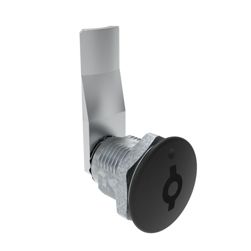 SOUTHCO Quarter-Turn Cam Latch, 5 mm Double Bitted Recess, 24mm (.94 in) Grip, Sealed, Zinc Alloy, Powder Coat, Black [E5-2-075-091]