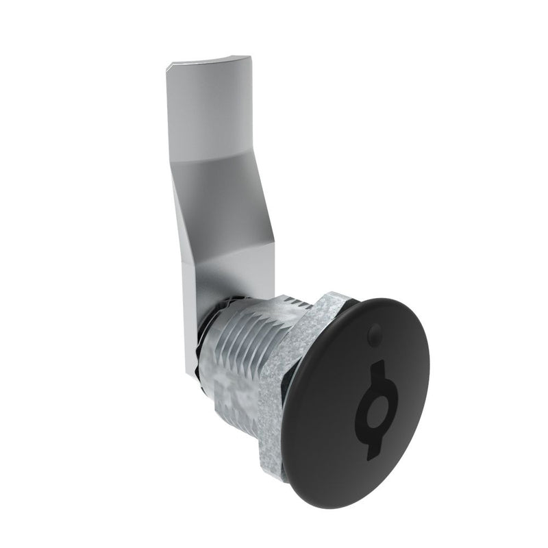 SOUTHCO Quarter-Turn Cam Latch, 5 mm Double Bitted Recess, 26mm (1.02 in) Grip, Not Sealed, Zinc Alloy, Powder Coat, Black [E5-2-075-100]