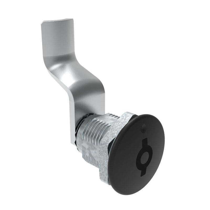 SOUTHCO Quarter-Turn Cam Latch, 5 mm Double Bitted Recess, 40mm (1.57 in) Grip, Not Sealed, Zinc Alloy, Powder Coat, Black [E5-2-075-170]