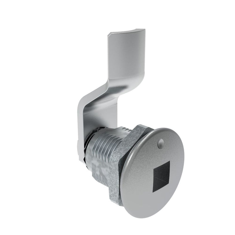 SOUTHCO Quarter-Turn Cam Latch, 8 mm Square Recess, 8mm (.31 in) Grip, Sealed, Zinc Alloy, Chrome Plated, Bright [E5-2-081-011]