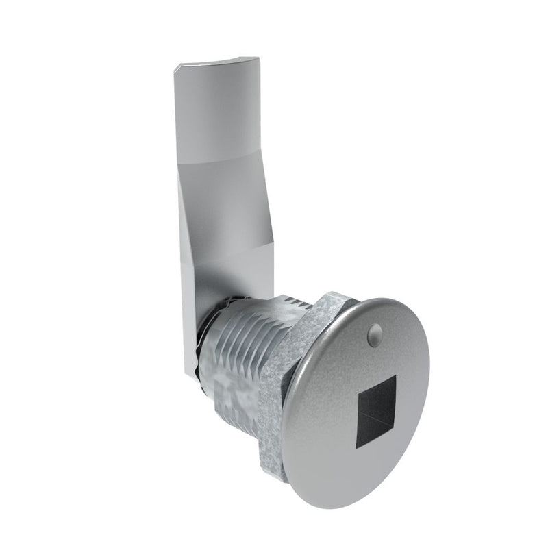 SOUTHCO Quarter-Turn Cam Latch, 8 mm Square Recess, 24mm (.94 in) Grip, Not Sealed, Zinc Alloy, Chrome Plated, Bright [E5-2-081-090]