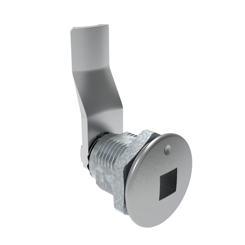 SOUTHCO Quarter-Turn Cam Latch, 8 mm Square Recess, 28mm (1.10 in) Grip, Sealed, Zinc Alloy, Chrome Plated, Bright [E5-2-081-111]