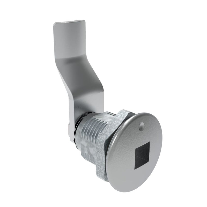 SOUTHCO Quarter-Turn Cam Latch, 8 mm Square Recess, 32mm (1.25 in) Grip, Sealed, Zinc Alloy, Chrome Plated, Bright [E5-2-081-131]