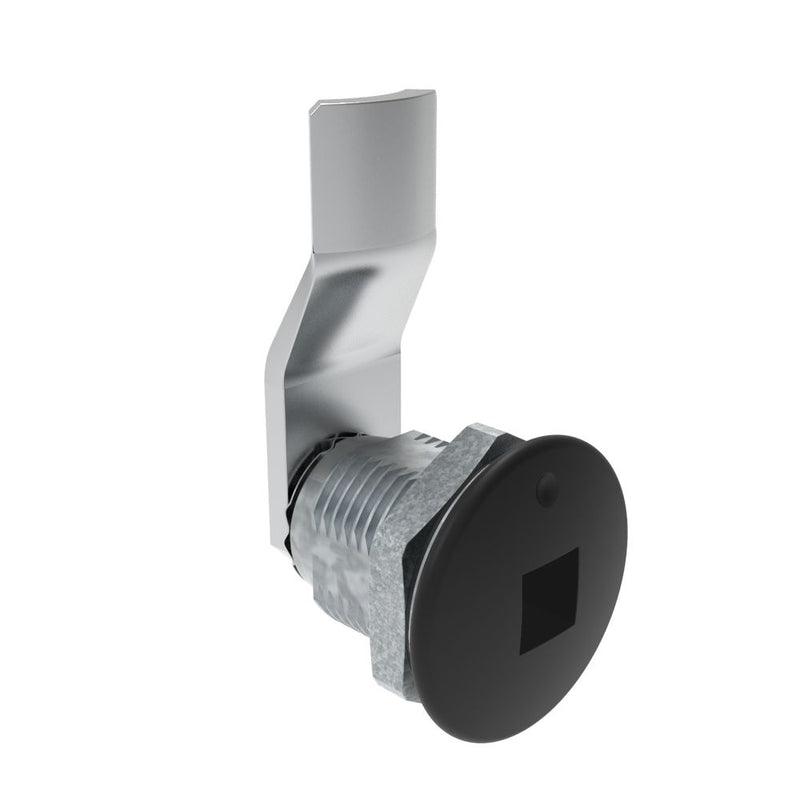 SOUTHCO Quarter-Turn Cam Latch, 8 mm Square Recess, 16mm (.63 in) Grip, Sealed, Zinc Alloy, Powder Coat, Black [E5-2-085-051]