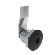 SOUTHCO Quarter-Turn Cam Latch, 8 mm Square Recess, 18mm (.71 in) Grip, Not Sealed, Zinc Alloy, Powder Coat, Black [E5-2-085-060]