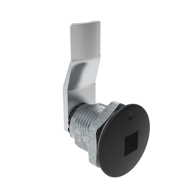 SOUTHCO Quarter-Turn Cam Latch, 8 mm Square Recess, 18mm (.71 in) Grip, Sealed, Zinc Alloy, Powder Coat, Black [E5-2-085-061]
