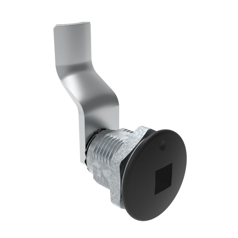 SOUTHCO Quarter-Turn Cam Latch, 8 mm Square Recess, 36mm (1.42 in) Grip, Sealed, Zinc Alloy, Powder Coat, Black [E5-2-085-151]