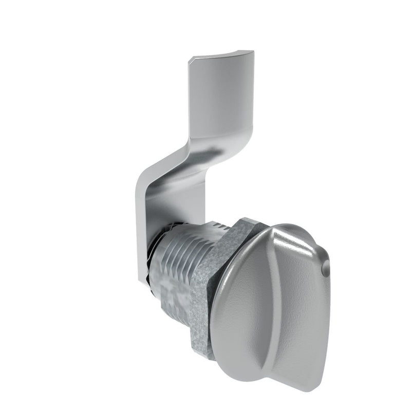 SOUTHCO Quarter-Turn Cam Latch, Short wing, 8mm (.31 in) Grip, Sealed, Zinc Alloy, Chrome Plated, Bright [E5-2-111-011]