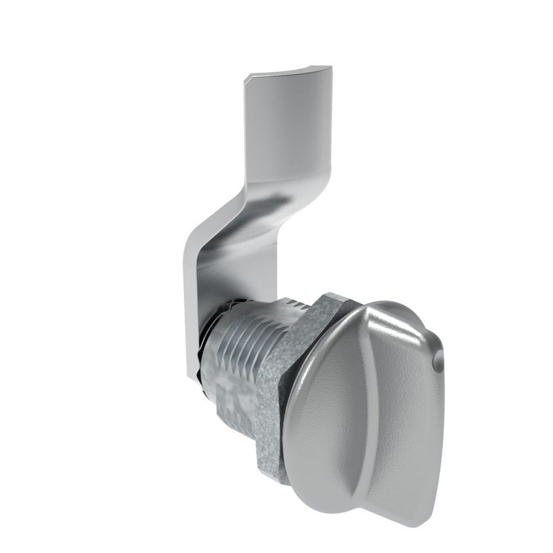 SOUTHCO Quarter-Turn Cam Latch, Short wing, 10mm (.39 in) Grip, Sealed, Zinc Alloy, Chrome Plated, Bright [E5-2-111-021]