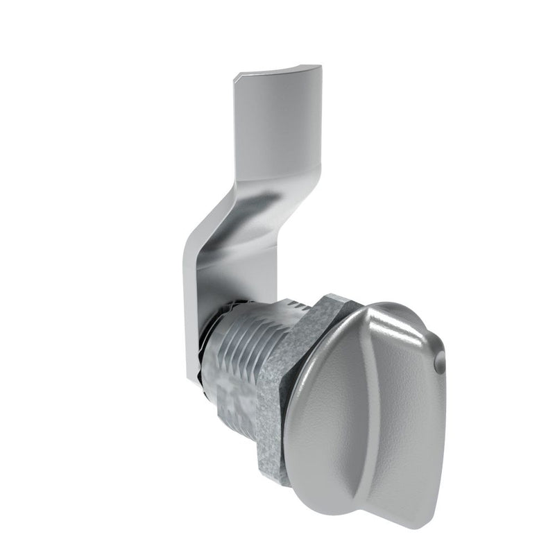 SOUTHCO Quarter-Turn Cam Latch, Short wing, 12mm (.47 in) Grip, Sealed, Zinc Alloy, Chrome Plated, Bright [E5-2-111-031]