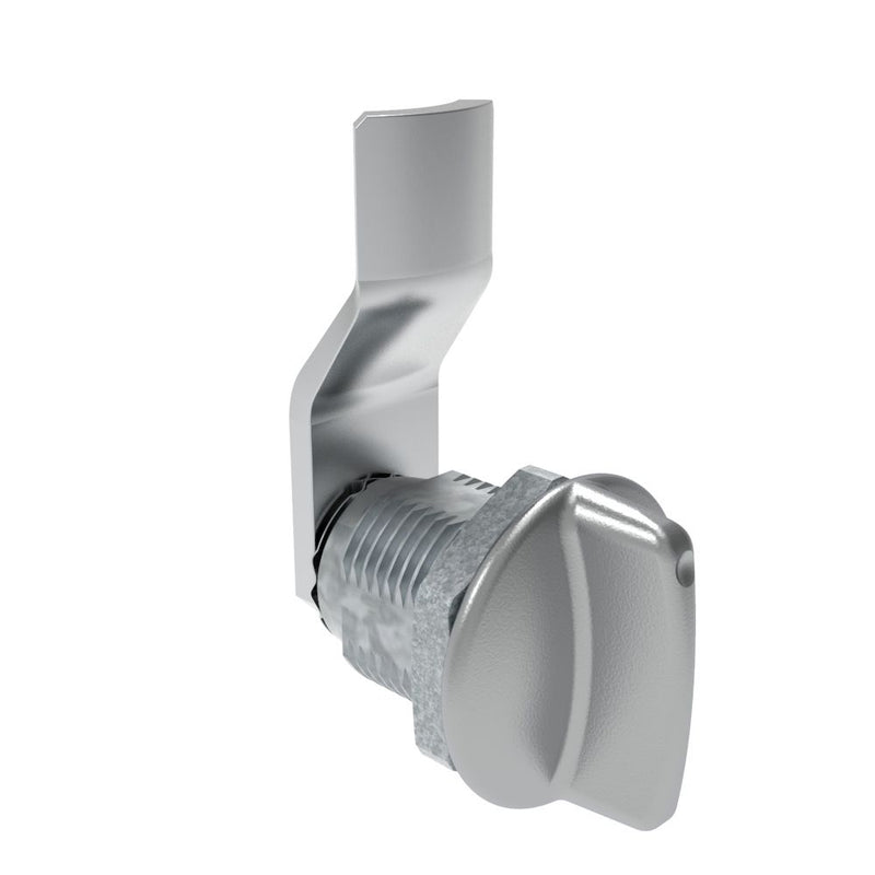 SOUTHCO Quarter-Turn Cam Latch, Short wing, 14mm (.55 in) Grip, Not Sealed, Zinc Alloy, Chrome Plated, Bright [E5-2-111-040]