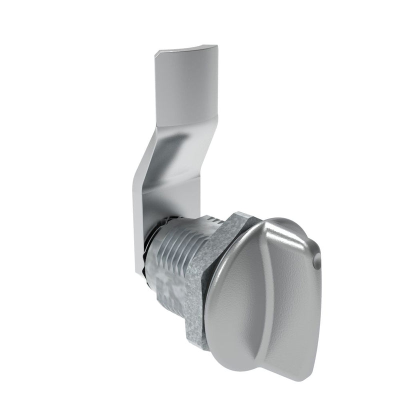 SOUTHCO Quarter-Turn Cam Latch, Short wing, 16mm (.63 in) Grip, Sealed, Zinc Alloy, Chrome Plated, Bright [E5-2-111-051]