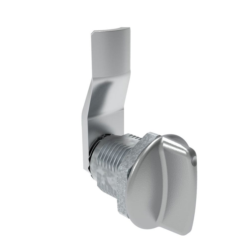 SOUTHCO Quarter-Turn Cam Latch, Short wing, 18mm (.71 in) Grip, Not Sealed, Zinc Alloy, Chrome Plated, Bright [E5-2-111-060]