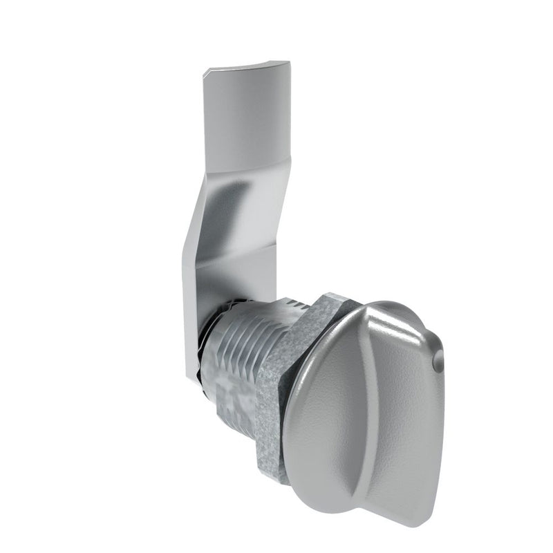 SOUTHCO Quarter-Turn Cam Latch, Short wing, 18mm (.71 in) Grip, Sealed, Zinc Alloy, Chrome Plated, Bright [E5-2-111-061]