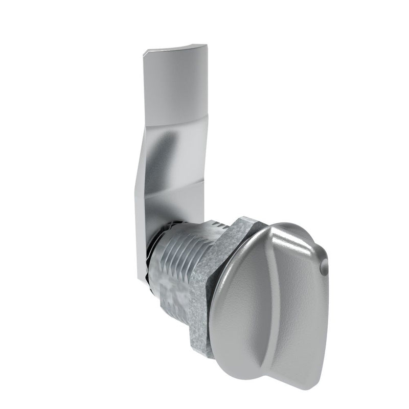 SOUTHCO Quarter-Turn Cam Latch, Short wing, 20mm (.79 in) Grip, Sealed, Zinc Alloy, Chrome Plated, Bright [E5-2-111-071]