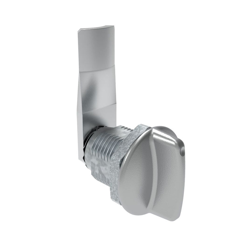 SOUTHCO Quarter-Turn Cam Latch, Short wing, 22mm (.87 in) Grip, Not Sealed, Zinc Alloy, Chrome Plated, Bright [E5-2-111-080]