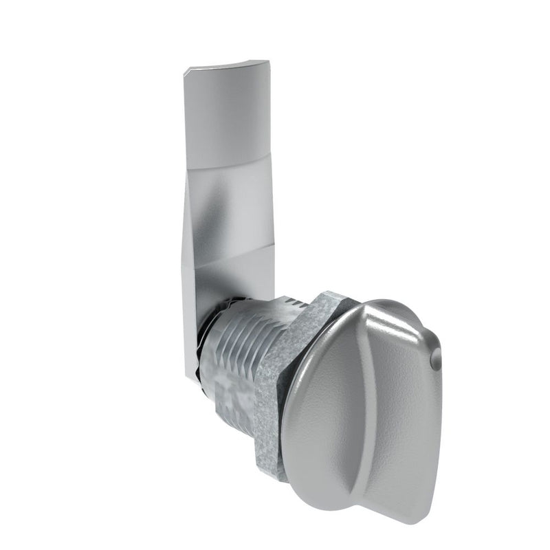 SOUTHCO Quarter-Turn Cam Latch, Short wing, 22mm (.87 in) Grip, Sealed, Zinc Alloy, Chrome Plated, Bright [E5-2-111-081]