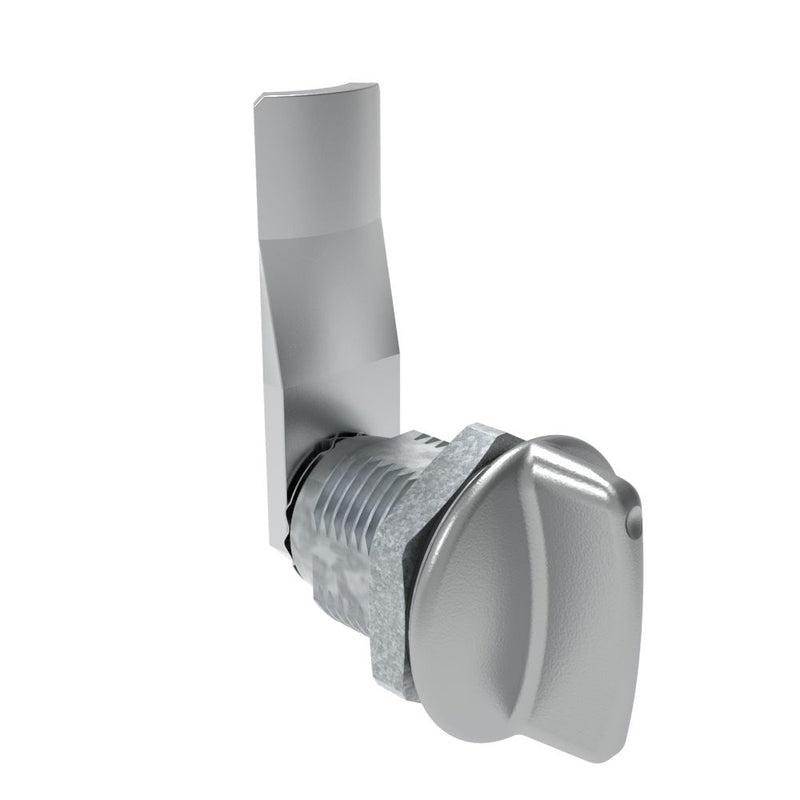 SOUTHCO Quarter-Turn Cam Latch, Short wing, 24mm (.94 in) Grip, Sealed, Zinc Alloy, Chrome Plated, Bright [E5-2-111-091]