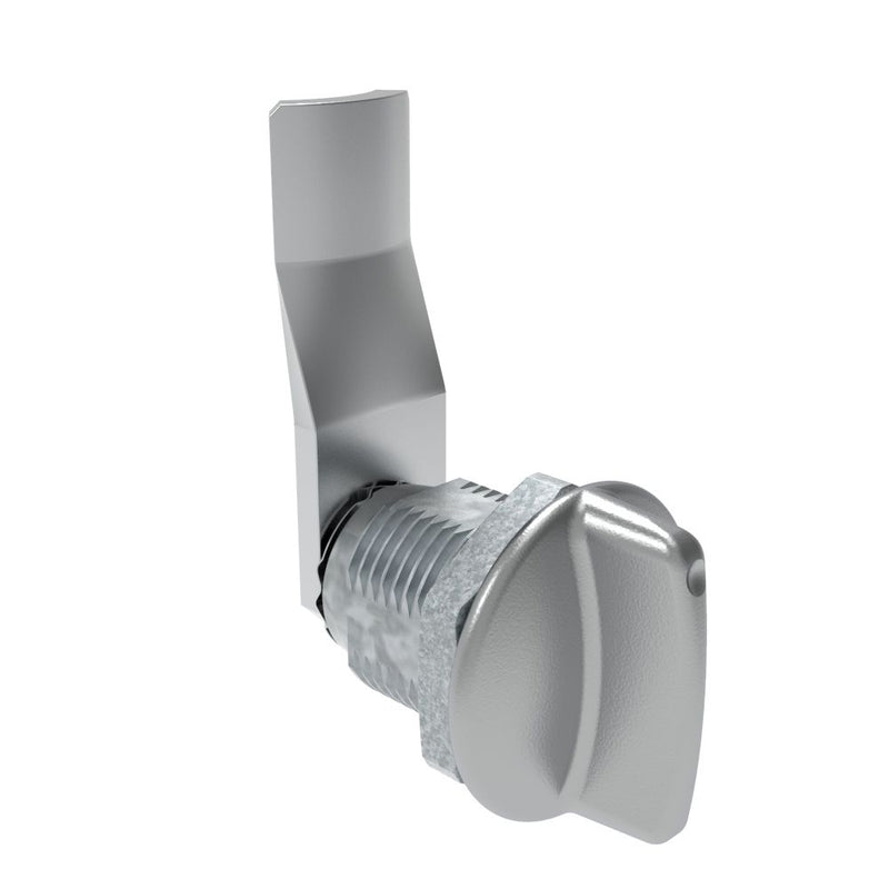 SOUTHCO Quarter-Turn Cam Latch, Short wing, 26mm (1.02 in) Grip, Not Sealed, Zinc Alloy, Chrome Plated, Bright [E5-2-111-100]