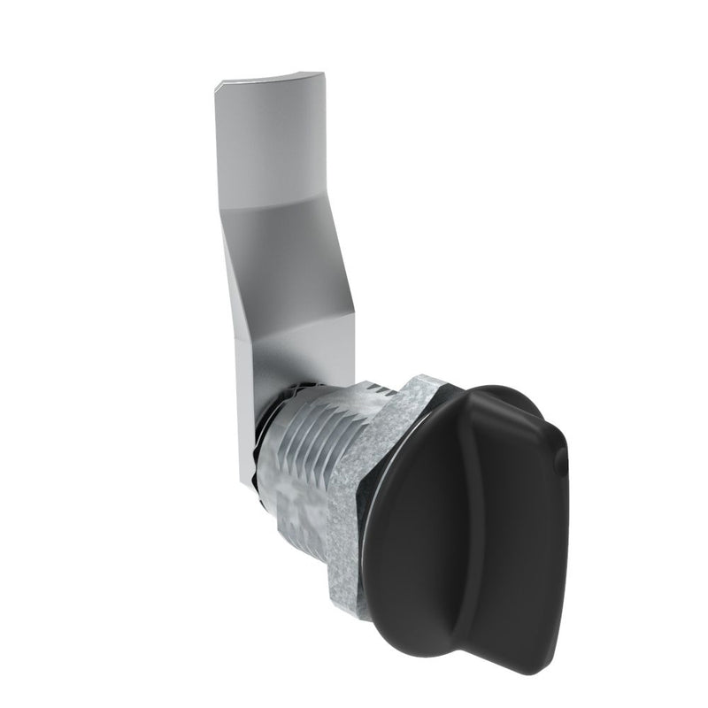 SOUTHCO Quarter-Turn Cam Latch, Short wing, 26mm (1.02 in) Grip, Sealed, Zinc Alloy, Powder Coat, Black [E5-2-115-101]