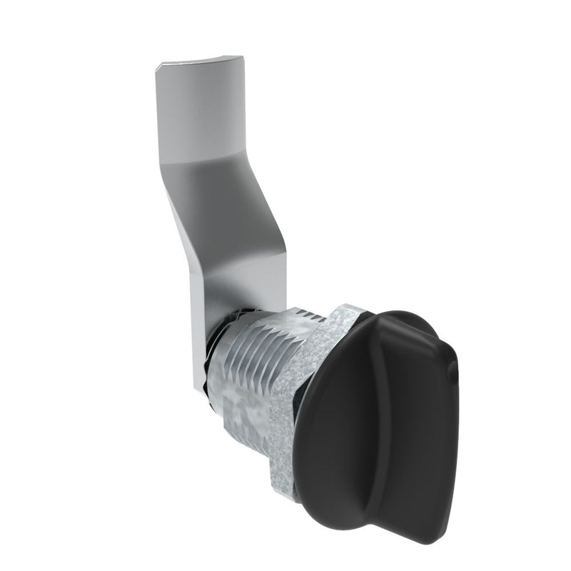 SOUTHCO Quarter-Turn Cam Latch, Short wing, 30mm (1.18 in) Grip, Not Sealed, Zinc Alloy, Powder Coat, Black [E5-2-115-120]