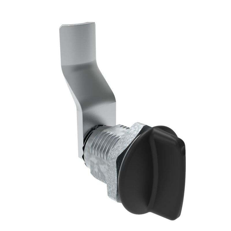 SOUTHCO Quarter-Turn Cam Latch, Short wing, 32mm (1.25 in) Grip, Sealed, Zinc Alloy, Powder Coat, Black [E5-2-115-131]