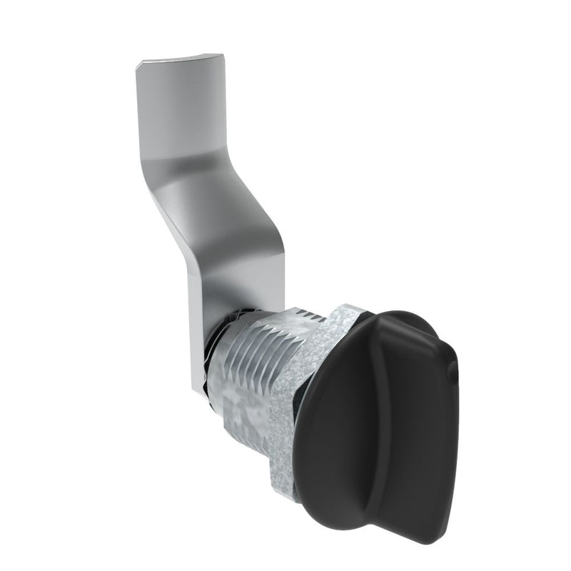SOUTHCO Quarter-Turn Cam Latch, Short wing, 34mm (1.34 in) Grip, Not Sealed, Zinc Alloy, Powder Coat, Black [E5-2-115-140]
