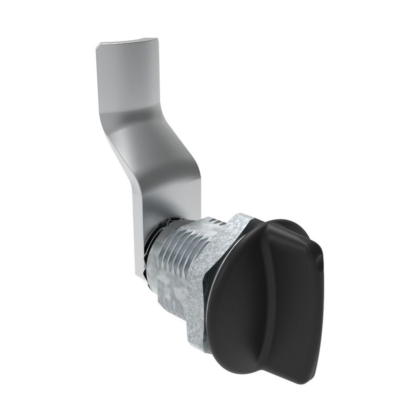 SOUTHCO Quarter-Turn Cam Latch, Short wing, 34mm (1.34 in) Grip, Sealed, Zinc Alloy, Powder Coat, Black [E5-2-115-141]