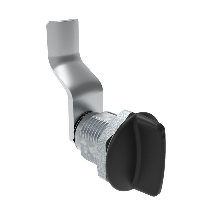 SOUTHCO Quarter-Turn Cam Latch, Short wing, 36mm (1.42 in) Grip, Not Sealed, Zinc Alloy, Powder Coat, Black [E5-2-115-150]