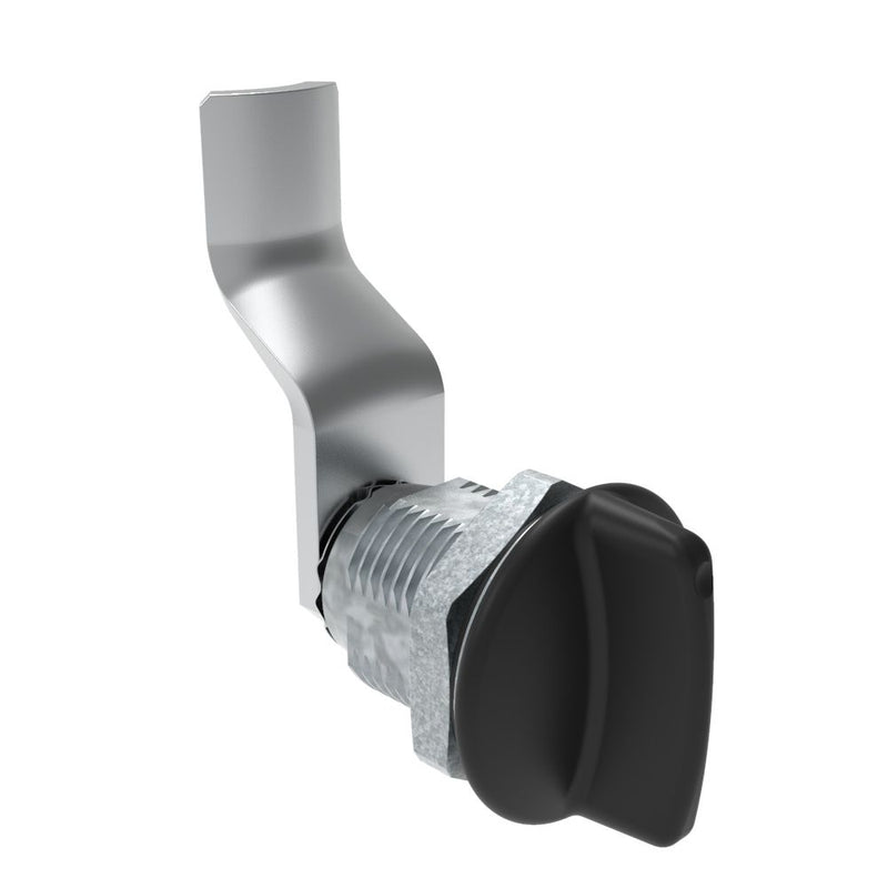 SOUTHCO Quarter-Turn Cam Latch, Short wing, 36mm (1.42 in) Grip, Sealed, Zinc Alloy, Powder Coat, Black [E5-2-115-151]