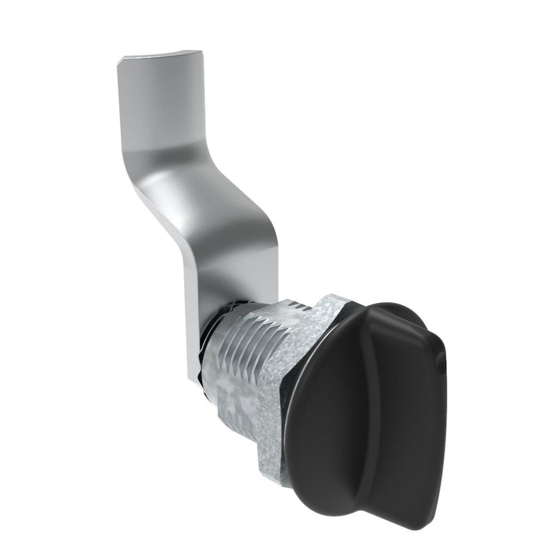 SOUTHCO Quarter-Turn Cam Latch, Short wing, 38mm (1.50 in) Grip, Sealed, Zinc Alloy, Powder Coat, Black [E5-2-115-161]