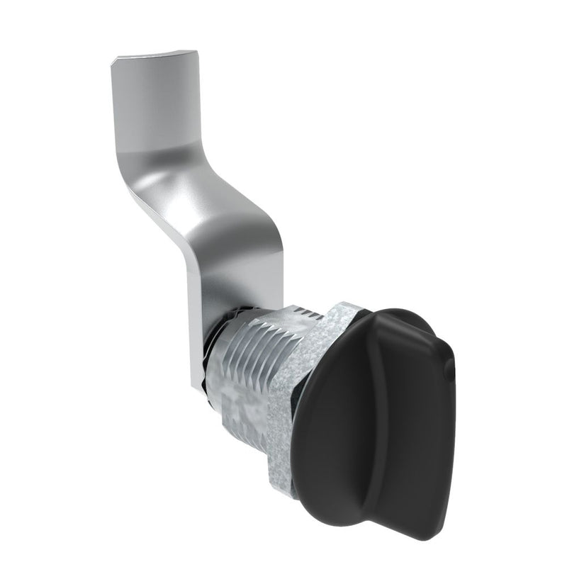 SOUTHCO Quarter-Turn Cam Latch, Short wing, 40mm (1.57 in) Grip, Not Sealed, Zinc Alloy, Powder Coat, Black [E5-2-115-170]