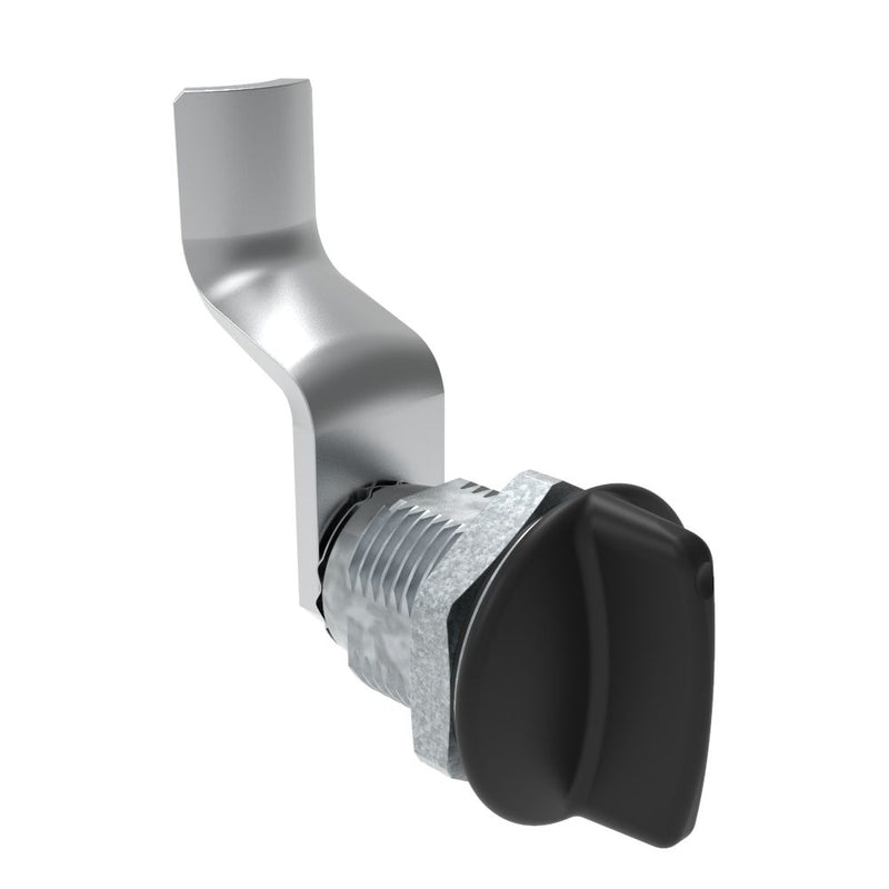 SOUTHCO Quarter-Turn Cam Latch, Short wing, 40mm (1.57 in) Grip, Sealed, Zinc Alloy, Powder Coat, Black [E5-2-115-171]
